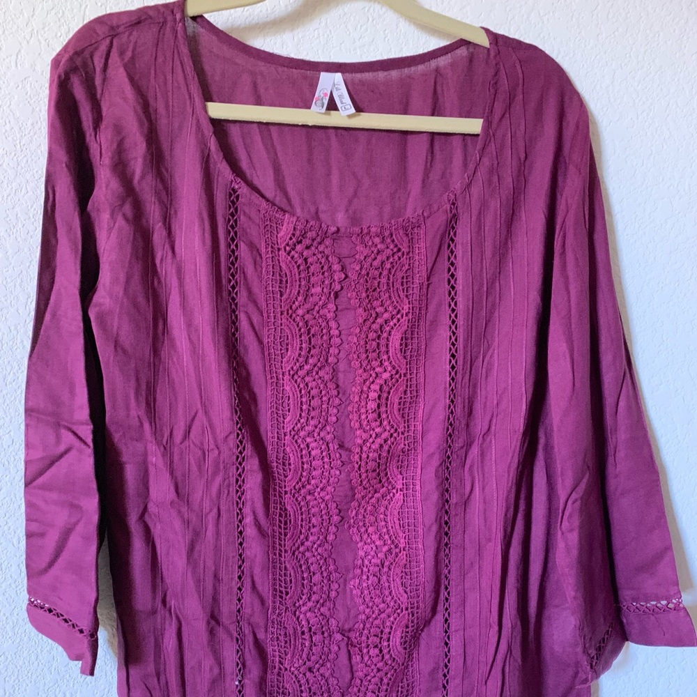 Magenta Tunic Top